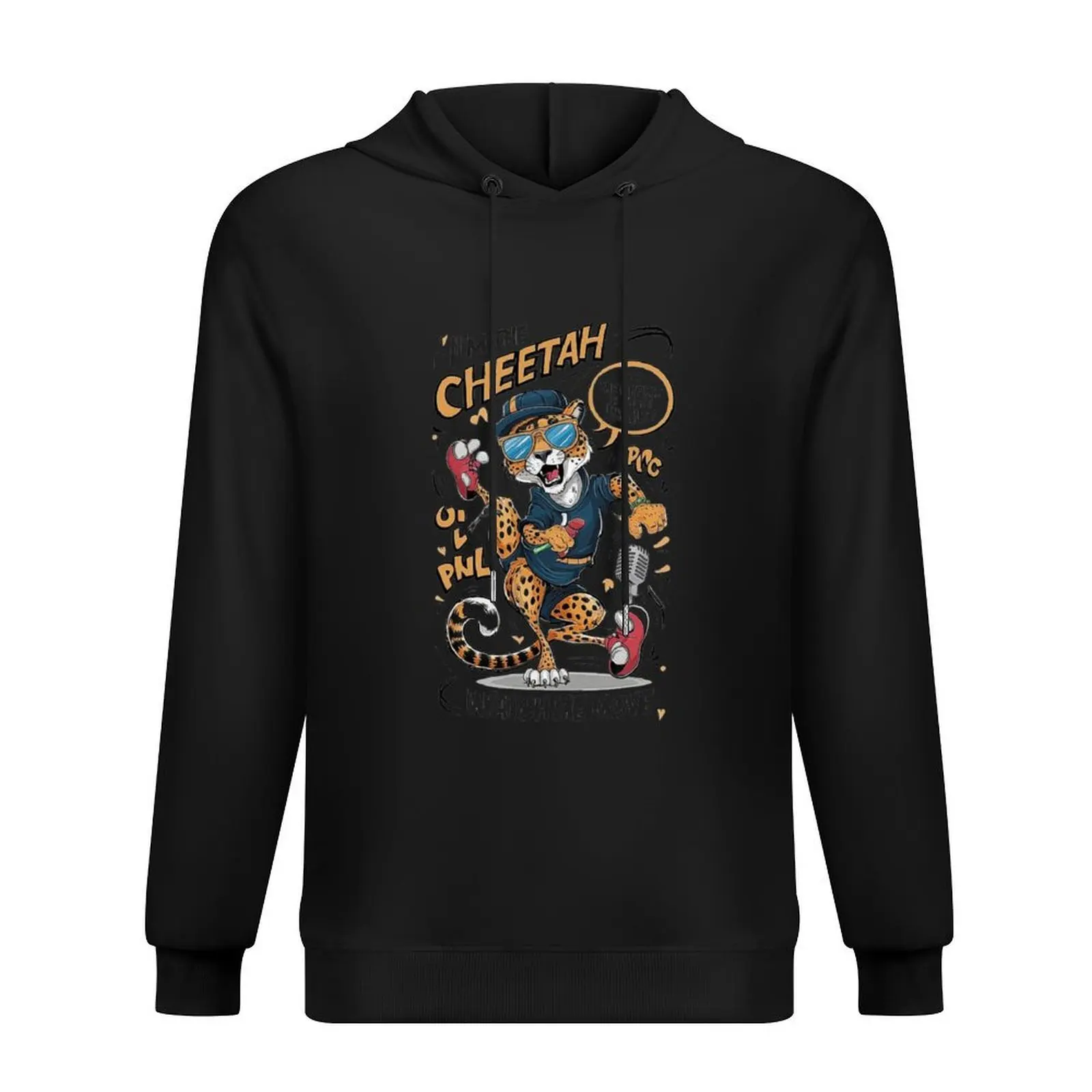 

Cool Cheetah Hip-Hop Vibe Illustration Hoodie men's clothing men's autumn clothes autumn hoodie for men