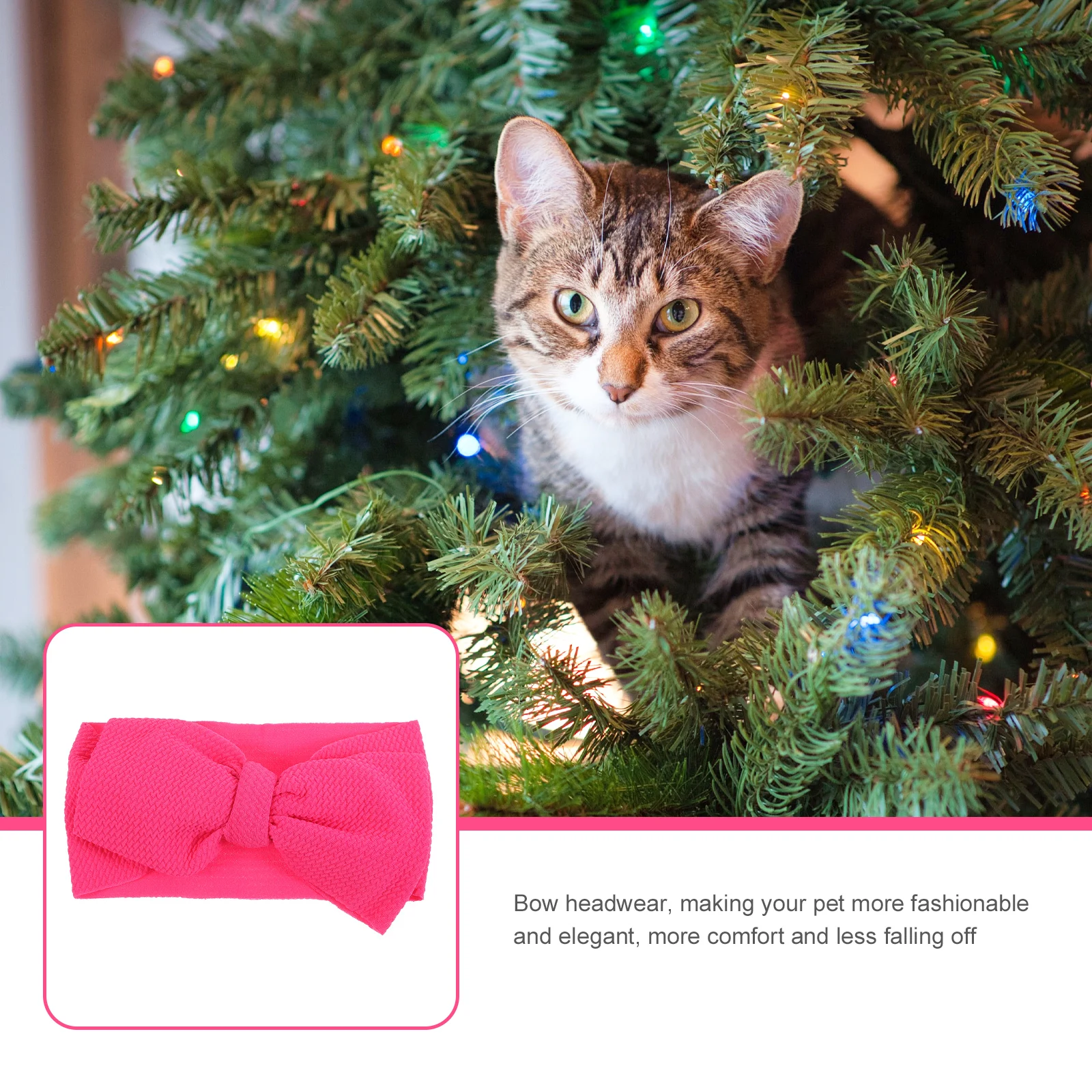 

Pet Bow Headb for Dogs Cats Light Grey Double Layer Fashionable Party Dog Headwear Festival Supplies Pet Accessories