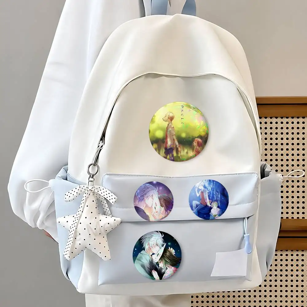 The Light O-s-f The Fireflies- Fo-s-res-t Creative Round Button Pins Badge Set  Movie Music Pattern Brooches For Bags Jackets