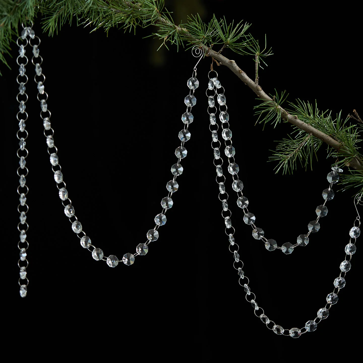 

Christmas Ins Transparent Acrylic Pendant High Transparency Glass Hanging String Hanging Decor Holiday Wedding Scene Arrangement