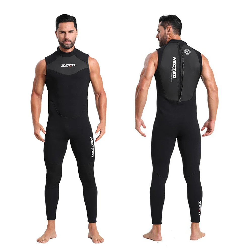 

3mm Neoprene Suit Man One-piece Sleeveless Diving Suit Skinsuits High Elasticity Scuba Diving Floatsuit Snorkeling Spearfishing