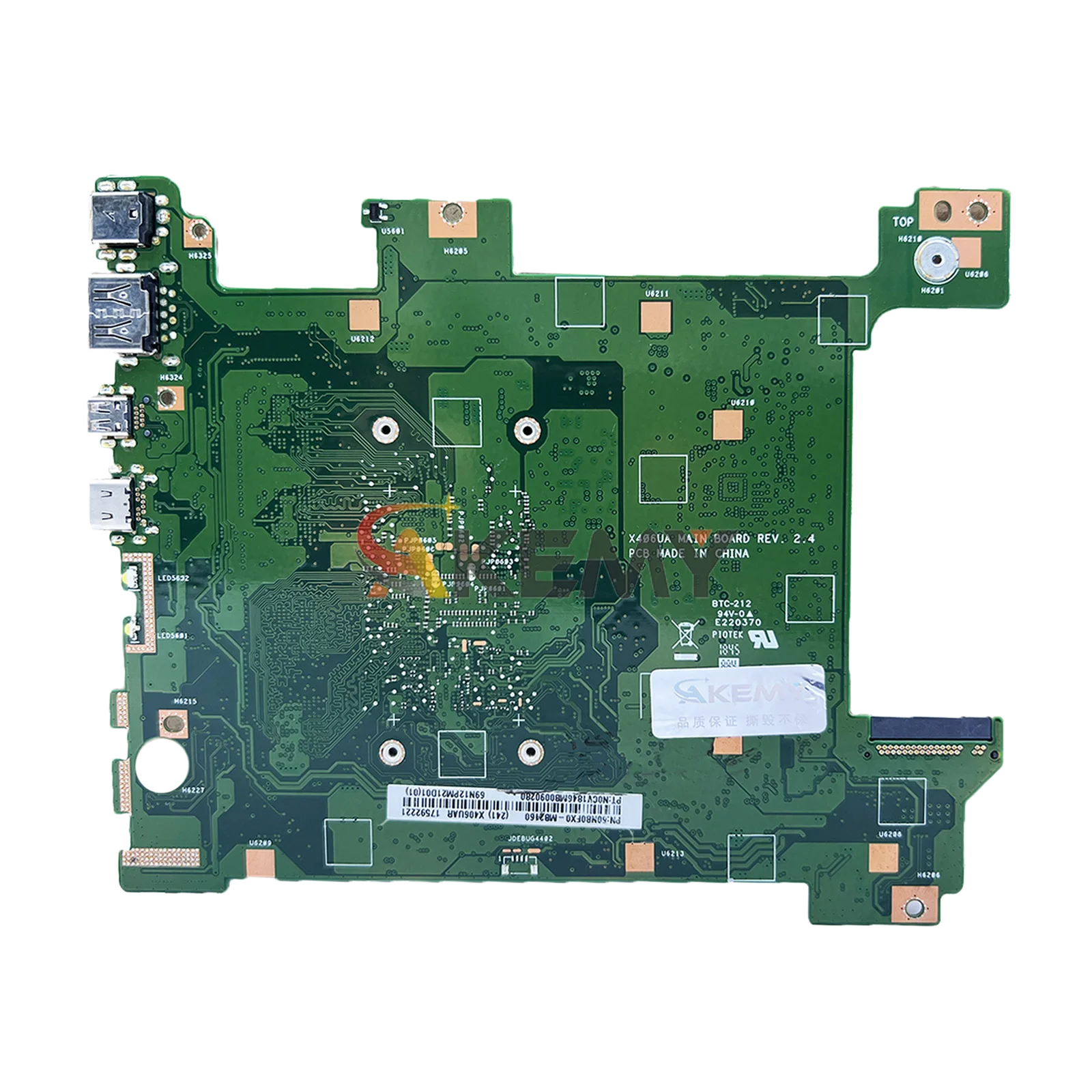 X406UA Laptop Motherboard For ASUS VivoBook X406UAS K406U S406U X406UA X406UAR X406U V406U Mainboard With I3 I5 I7 CPU tests OK