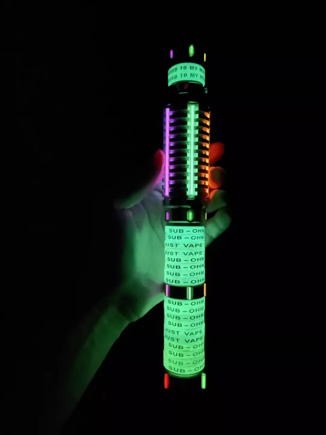 Imagem -05 - Pacote 3x25 mm Cores Tubo de Vidro Luminoso Luzes de Emergência Lâmpada Brilho para Ponta do Dedo Giroscópio Faça Você Mesmo Edc Mod 8