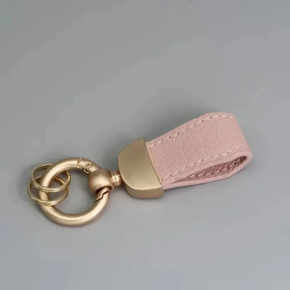 Short Leather Keychain for Men and Women Vintage Personalized Keyring Custom Logo Name Car Key Chain Ring Laser Engrave Gift