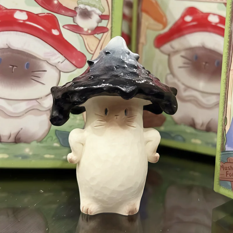 Genuine In Stock Cat Pai Chimera Mushroom Series Blind Box Cute Doll Creative Cat Fashion Desktop Car Decoration Girl Gift