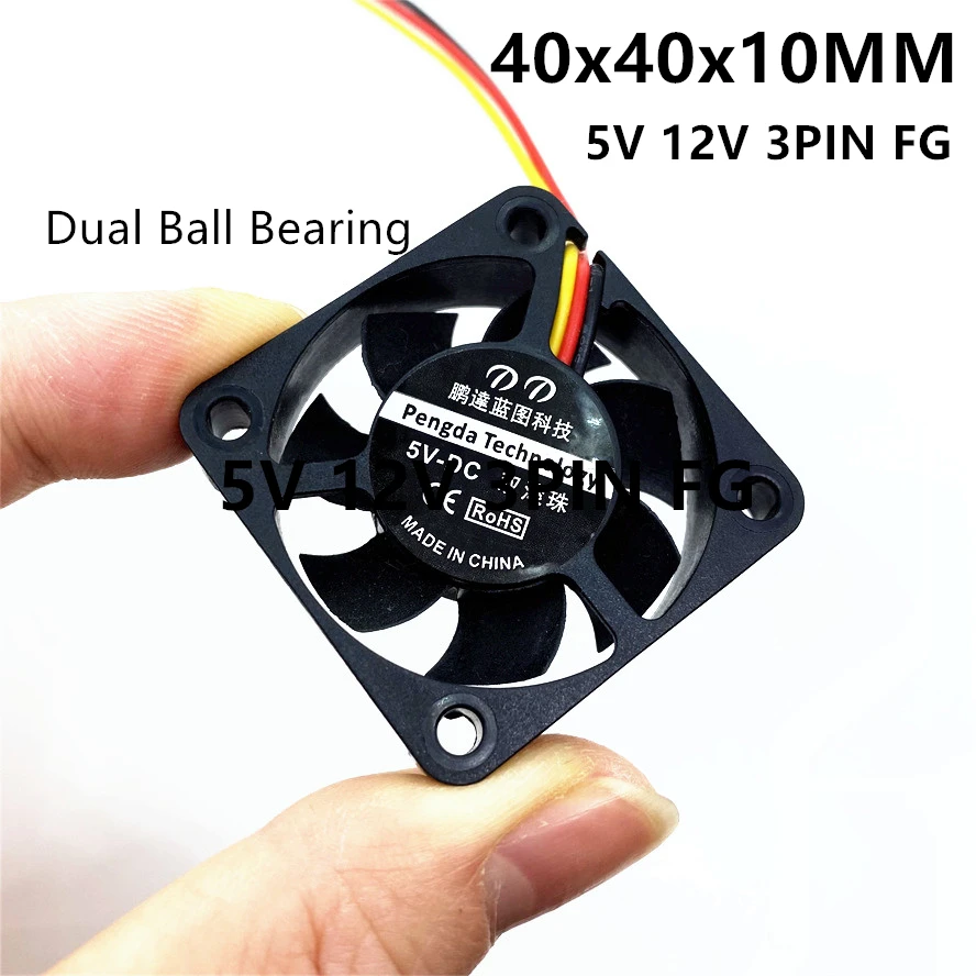 

DC5V 12V 24V Ball Bearing 4010 40MM Fan 4CM 40*40*10mm Fan For South and North Bridge Chip 3D Printer Cooling Fan 3pin FG