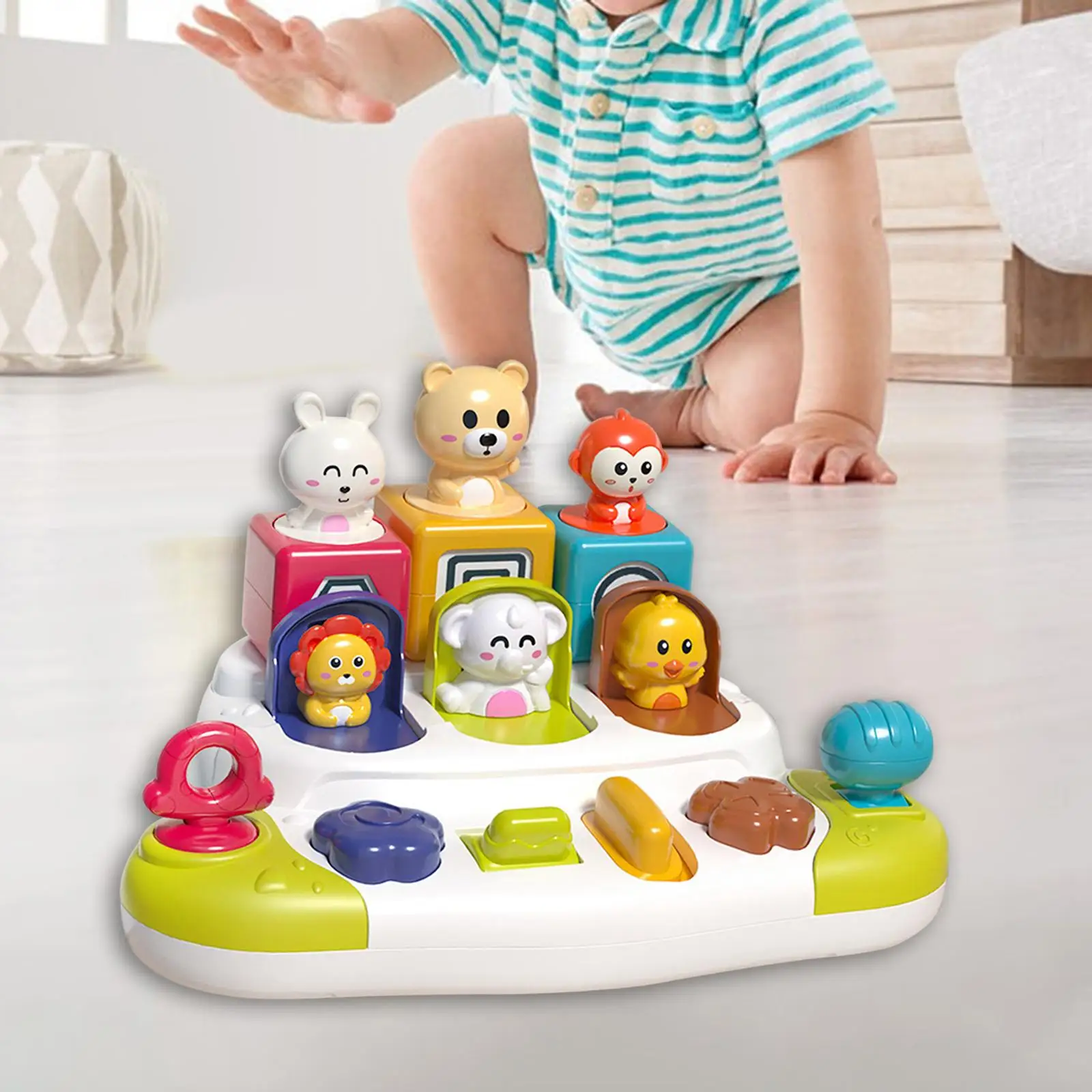 

Interactive Pals Baby Toy Cause and Effect Toy Developmental with Buttons Activity Toy Montessori Toy for Boys Girls Toddlers