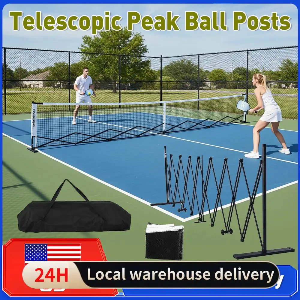 

Portable Pickleball Net Frame with Wheels 22ft Aluminum Alloy Stable Metal Net Post for Indoor Outdoor Backyard Court Supplies ﻿