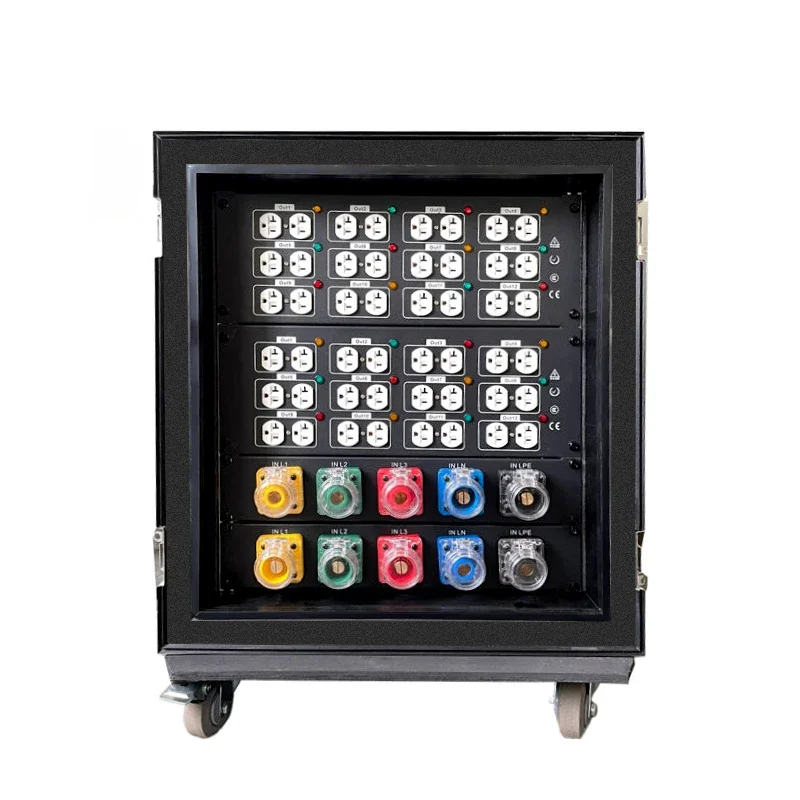 Flush Type stage light distribution box  Power Distribution Box for Stage Light Can be Customized Portable  flight case cabinet