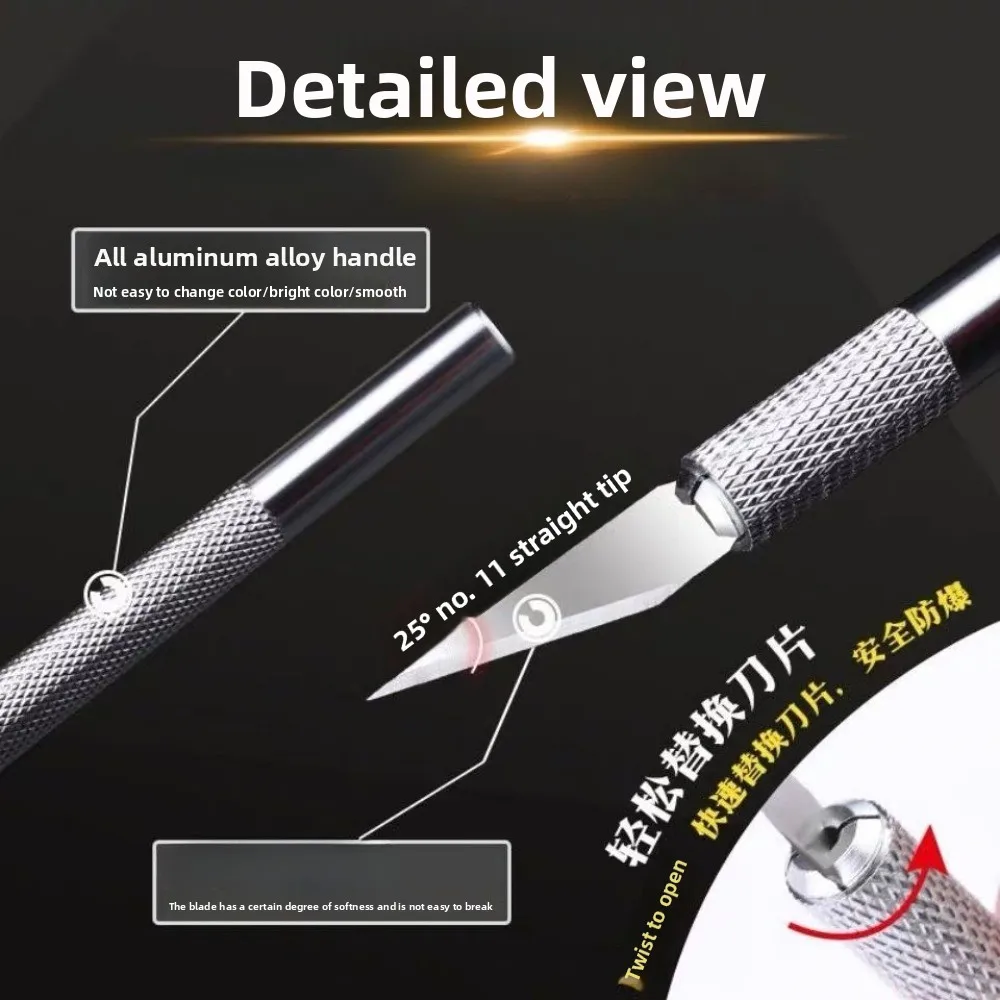 

Non-Slip Metal Carving Pen Set Professional Manual Tool Kit for DIY Art Craft Seal Cutting Paper Cuttings Precision Repair