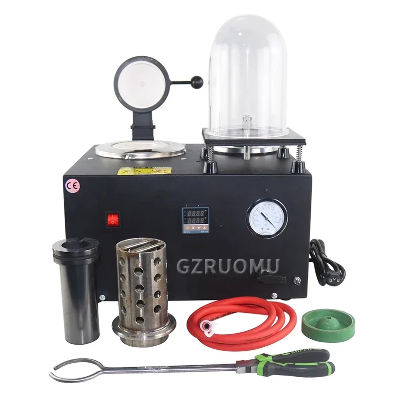 2-In-1 Casting Machine Vacuum and Melting Equipment 2L High Temperature Refining Metal for Jewelry Casting and Investing Tools