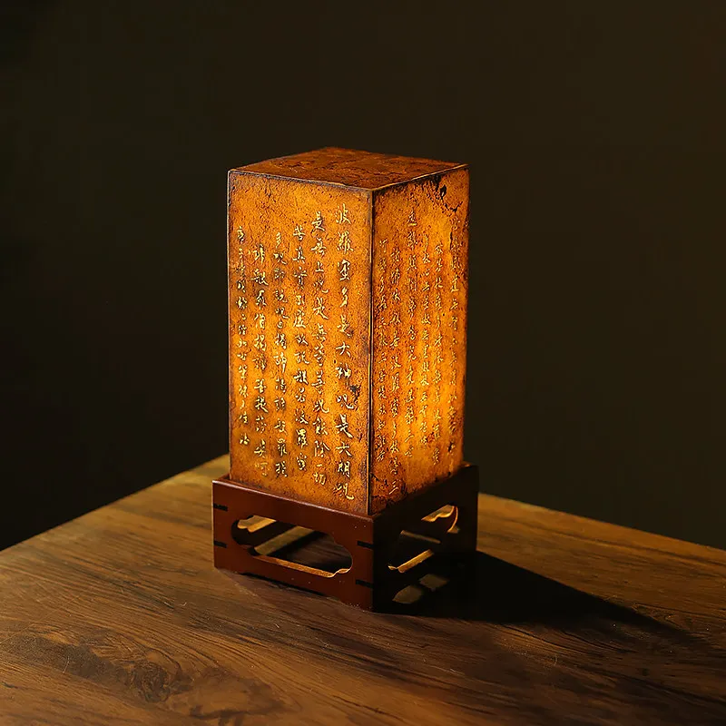 Rock lamp incense burner night lamp with base to create a quaint tea ceremony atmosphere decorative lamp