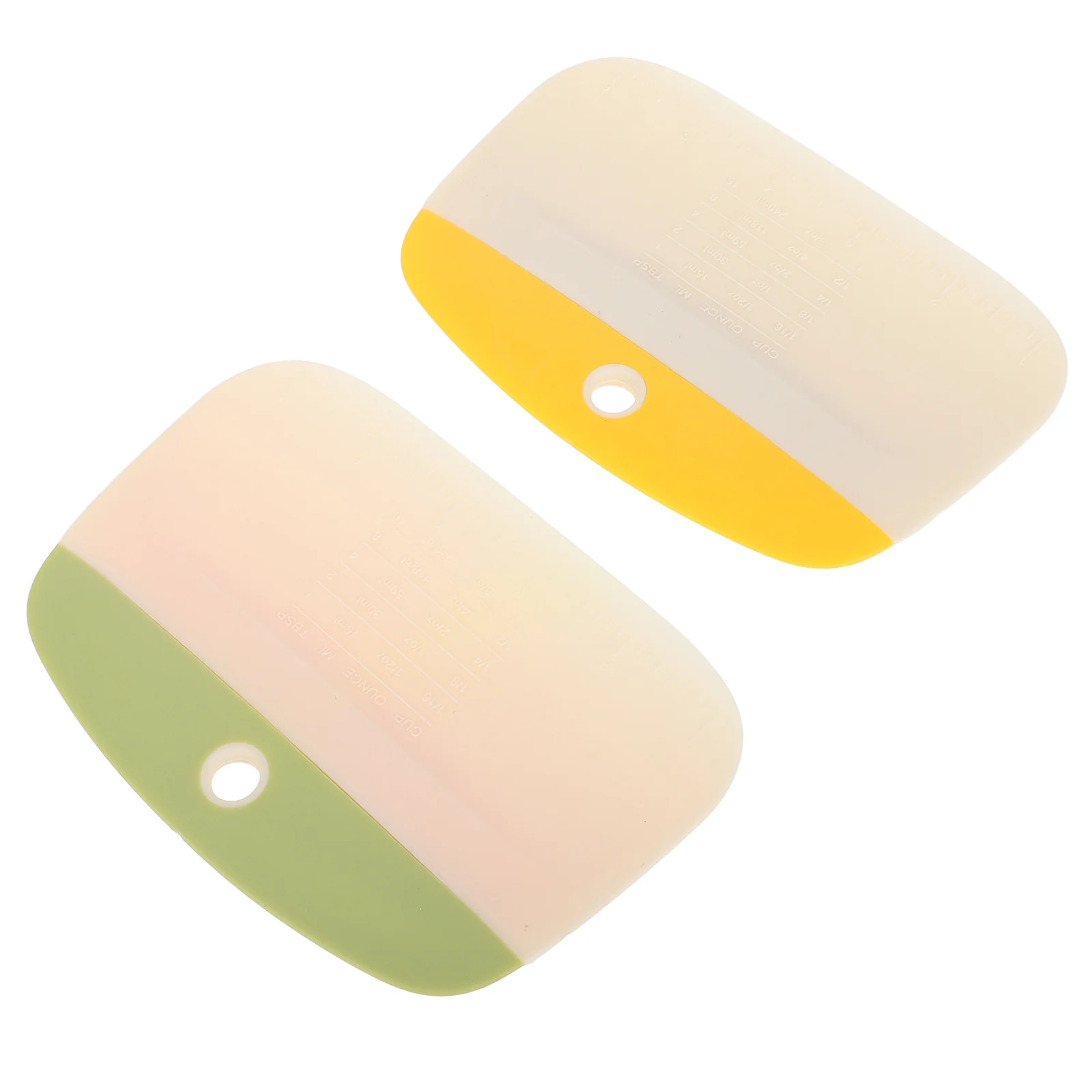 

2Pcs Plastic Pastry Scraper Dough Bread Cake Baking Kitchen Tool Essential for Home Bakery Plastic Scraper Tool