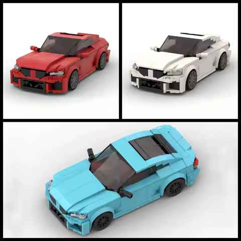 MOC Creative Eight Grid Car Series Kids Puzzle Building Blocks Toys Supercar M2(G87) Racing Model Boy's Birthday Gift Ornament