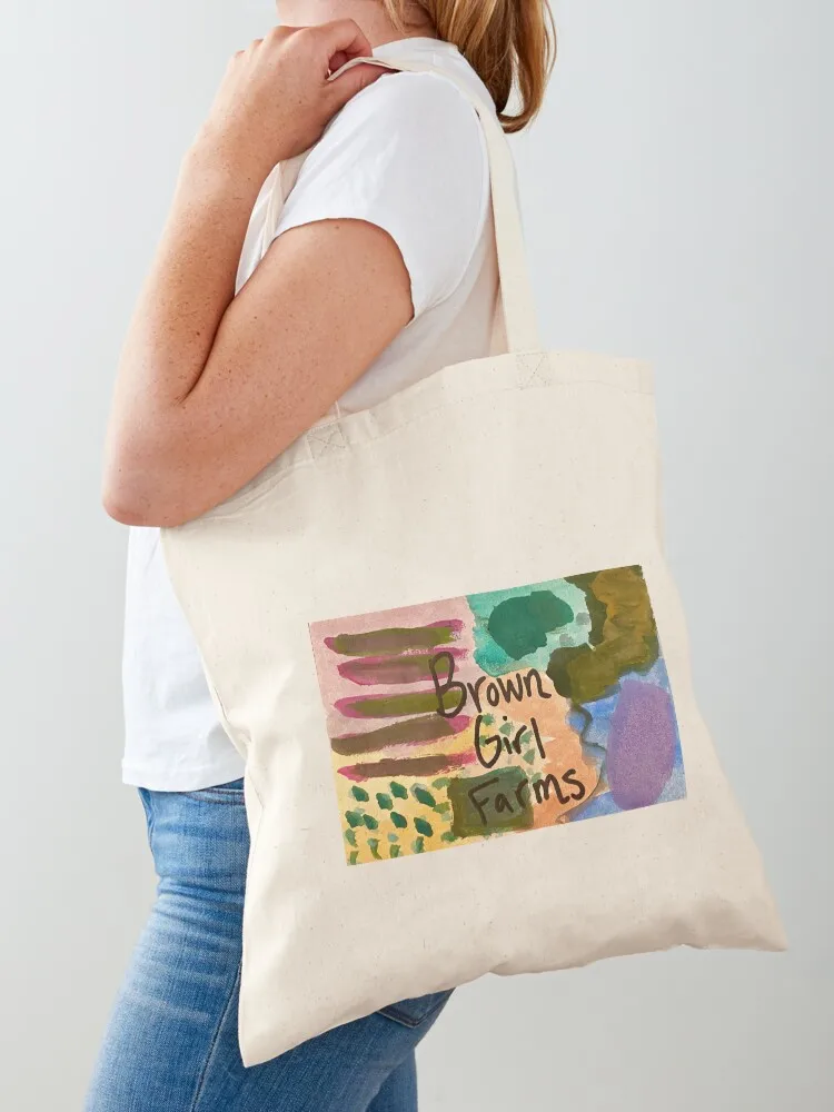 Brown Girl Farms Painting Tote Bag custom fabric bag sac pour femme Women's shopper Canvas Tote Bag