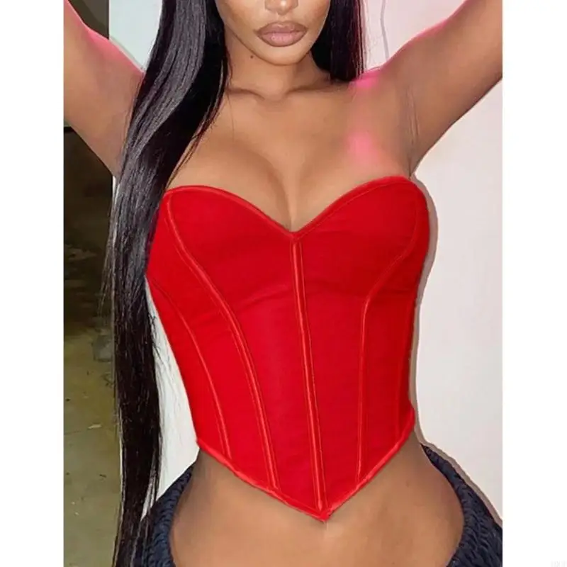 Body Sexy con hombros descubiertos y decoración correa trasera para mujer, ropa moldeadora con cuello en V y soporte para