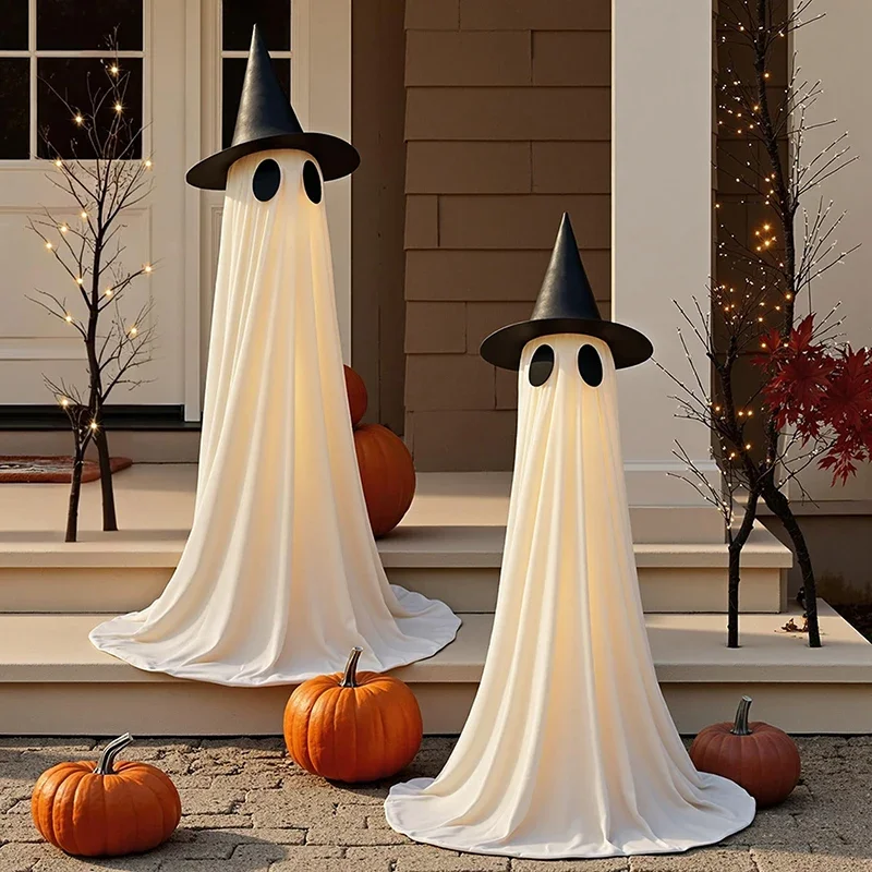 

Halloween Glowing Ghost Decoration For Yard Outdoor Decoration For Front Porch And Courtyard Cute Multi-expression Ghost New