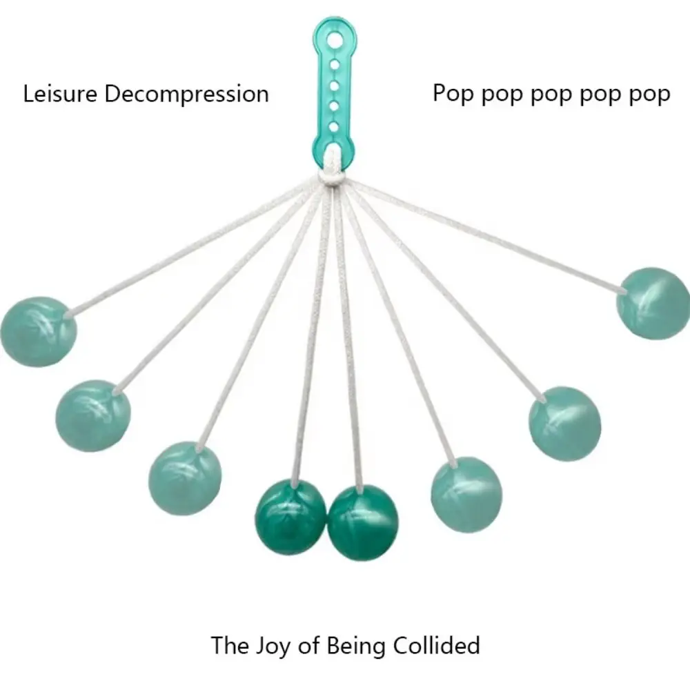

6Pcs Funny Collision Ball Novelty Random Color Fidget Clack Balls Pressure Reducing Balls Without Light Children's Park Balls