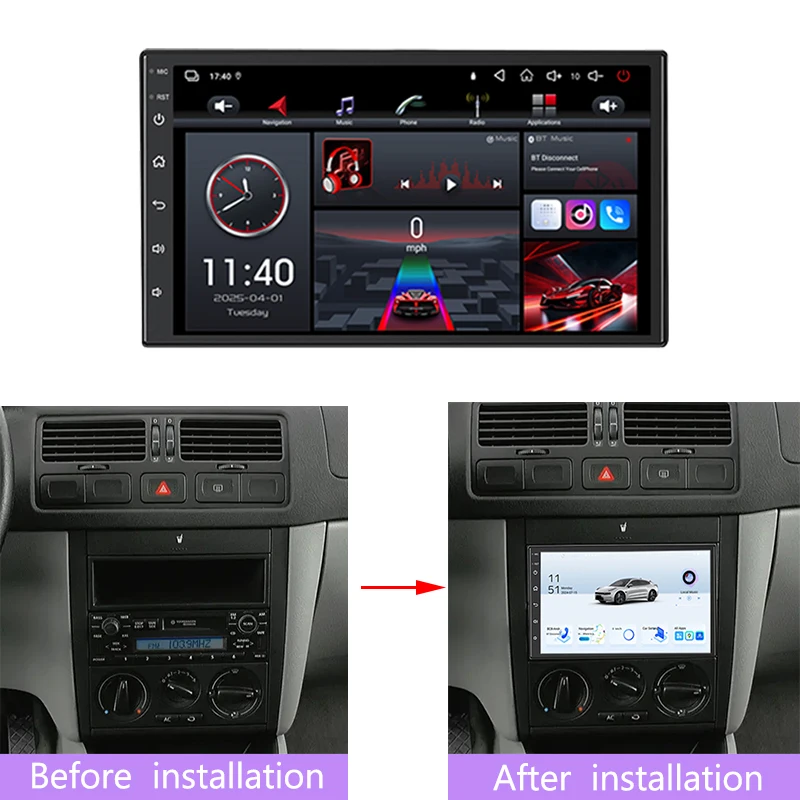 7 "4 + 64GB لشركة فولكس فاجن جيتا A4 1999-2007 راديو السيارة عجلة القيادة التحكم ستيريو واي فاي عكس صورة جوجل خريطة كاميرا جوجل خريطة