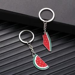 Simulated Watermelon Keychain Fun Summer Fruit Watermelon Pendant Car Backpack Keychain Mobile Pendant Gift Accessories