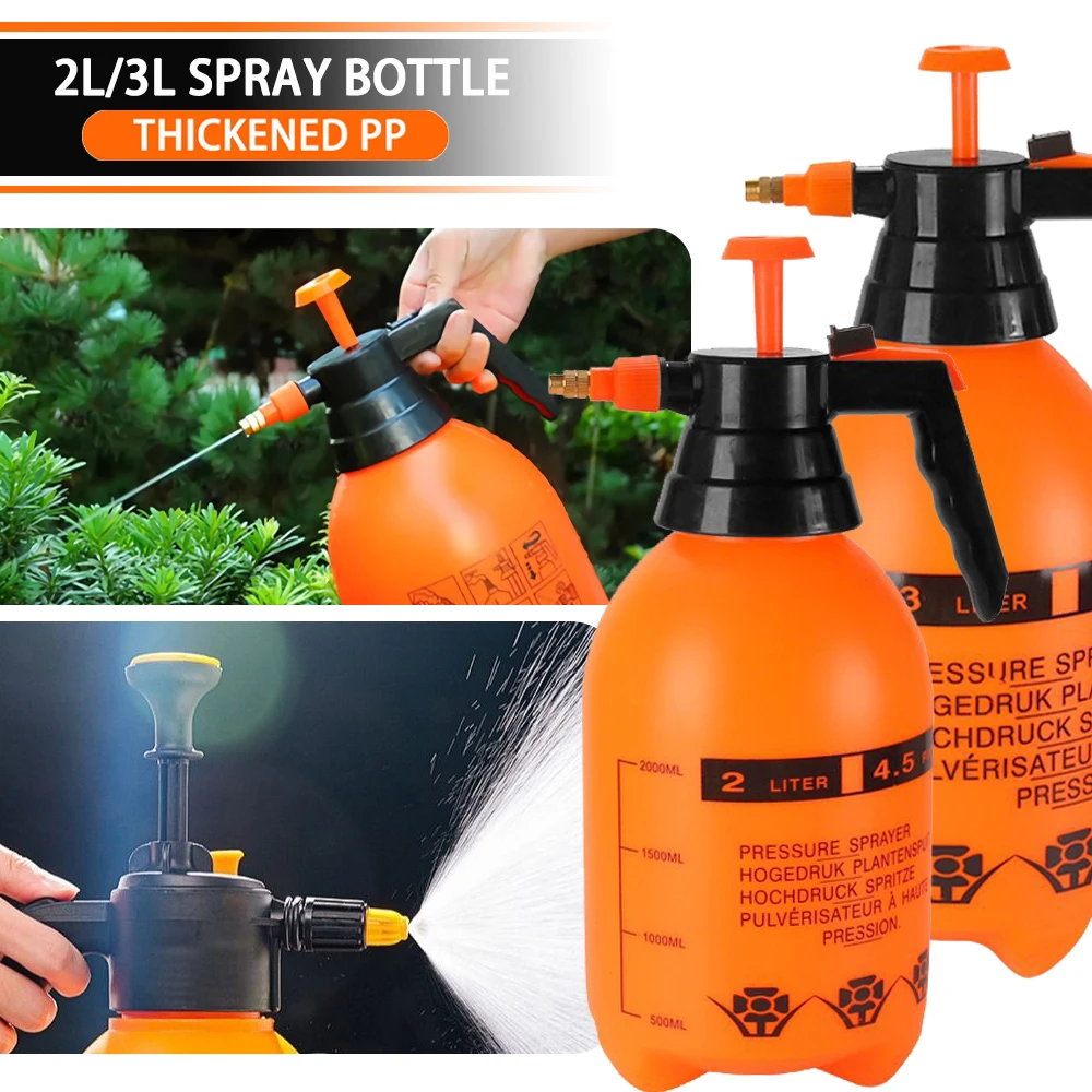 2L/3L Spray Bottle Manual Pressure Sprayer Air Pressure Bottle Watering Can Manual Air Pump Water Sprayer Garden Irrigation