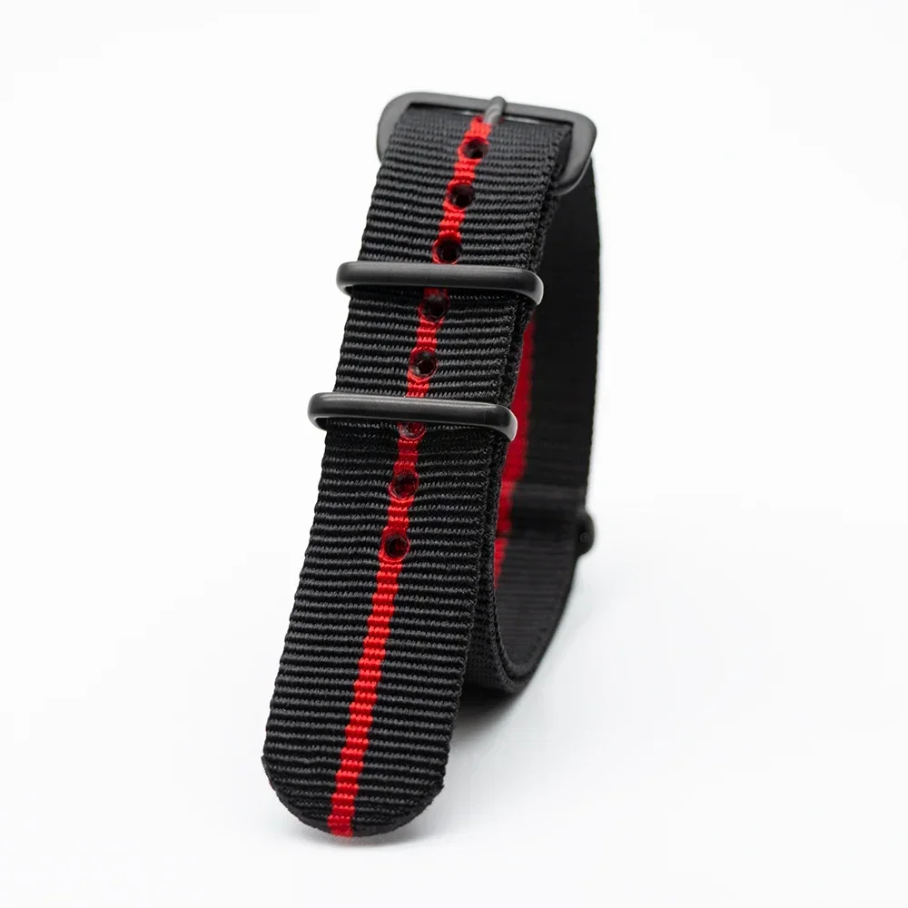 Army Sports Nylon Strap for Watch Bands Buckle Stainless Steel Black Frosted Buckle Watchband 18MM 20Mm 22MM 24MM Straps