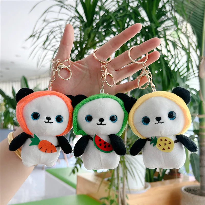 LLavero de peluche de Panda Kawaii para niños, juguetes creativos de animales de peluche, lindo Nerdy, colgante de bolsa para niños, regalo de muñeca con dijes, 11cm