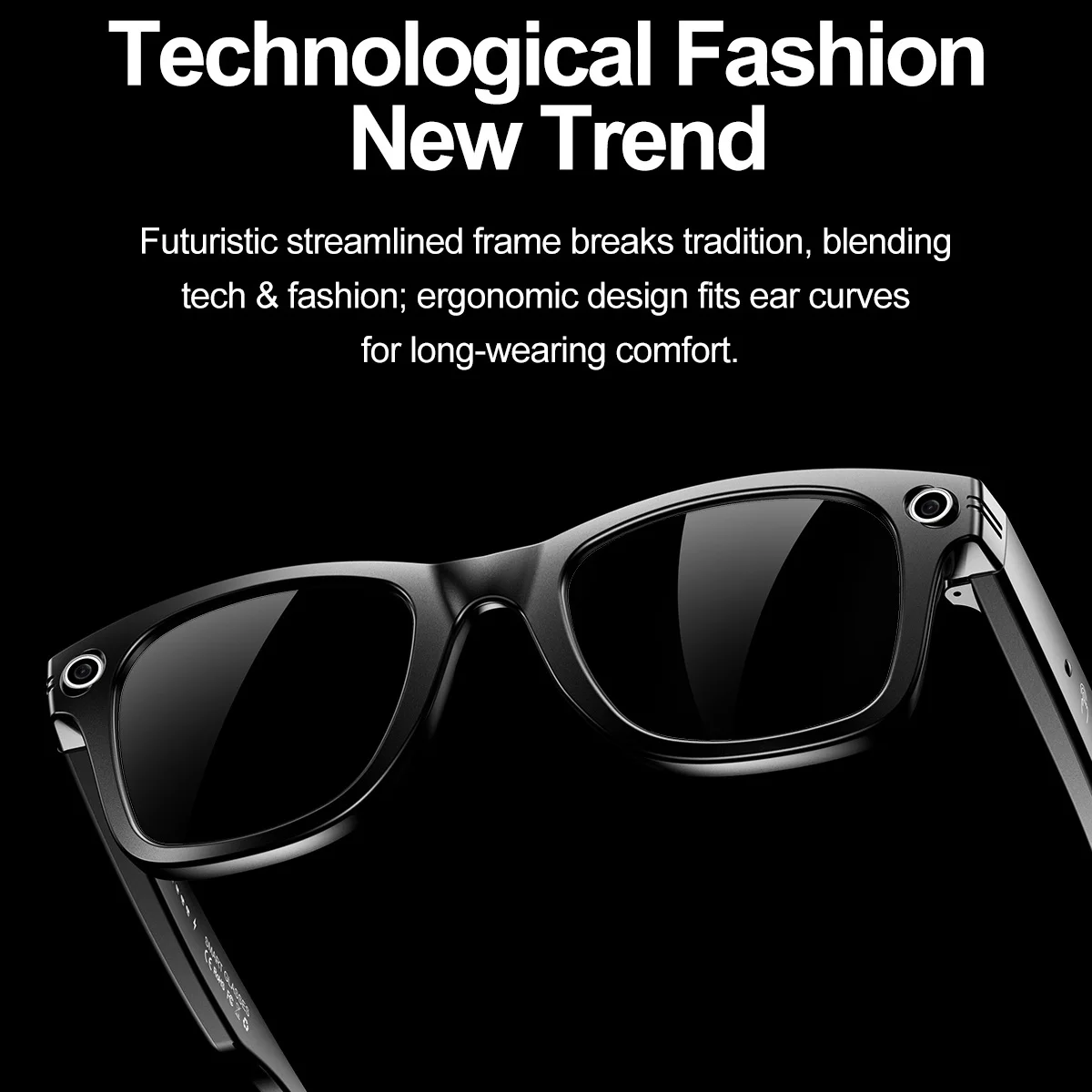 AI Smart Glasses with GPT4.0: Camera Sunglasses for Recording, Photos, Music, Calls, Real-Time Translation & Chat