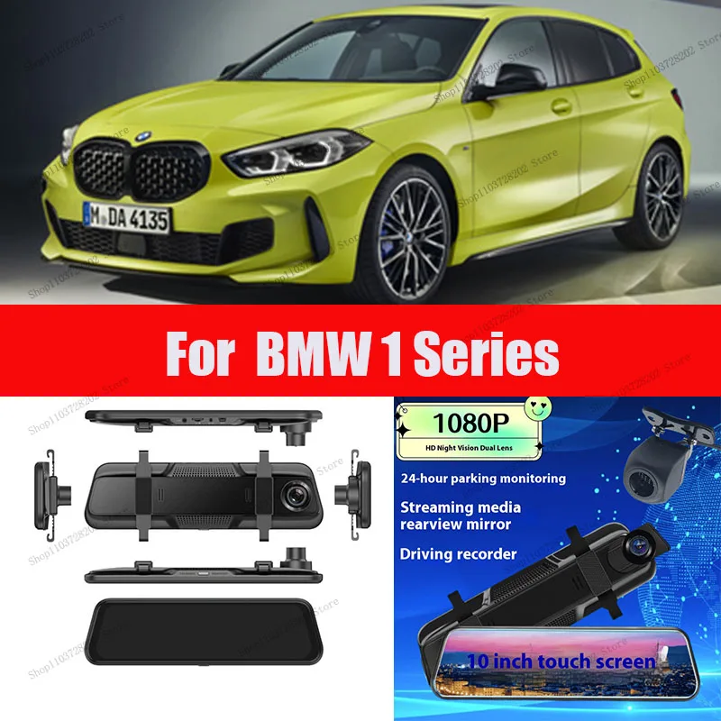 

For BMW 1Series 4K WIFI GPS Car Dvr Mirror Dash CamDual Lens Dashcam Drive Recorder Stream RearView Mirror IPS Screen Camera