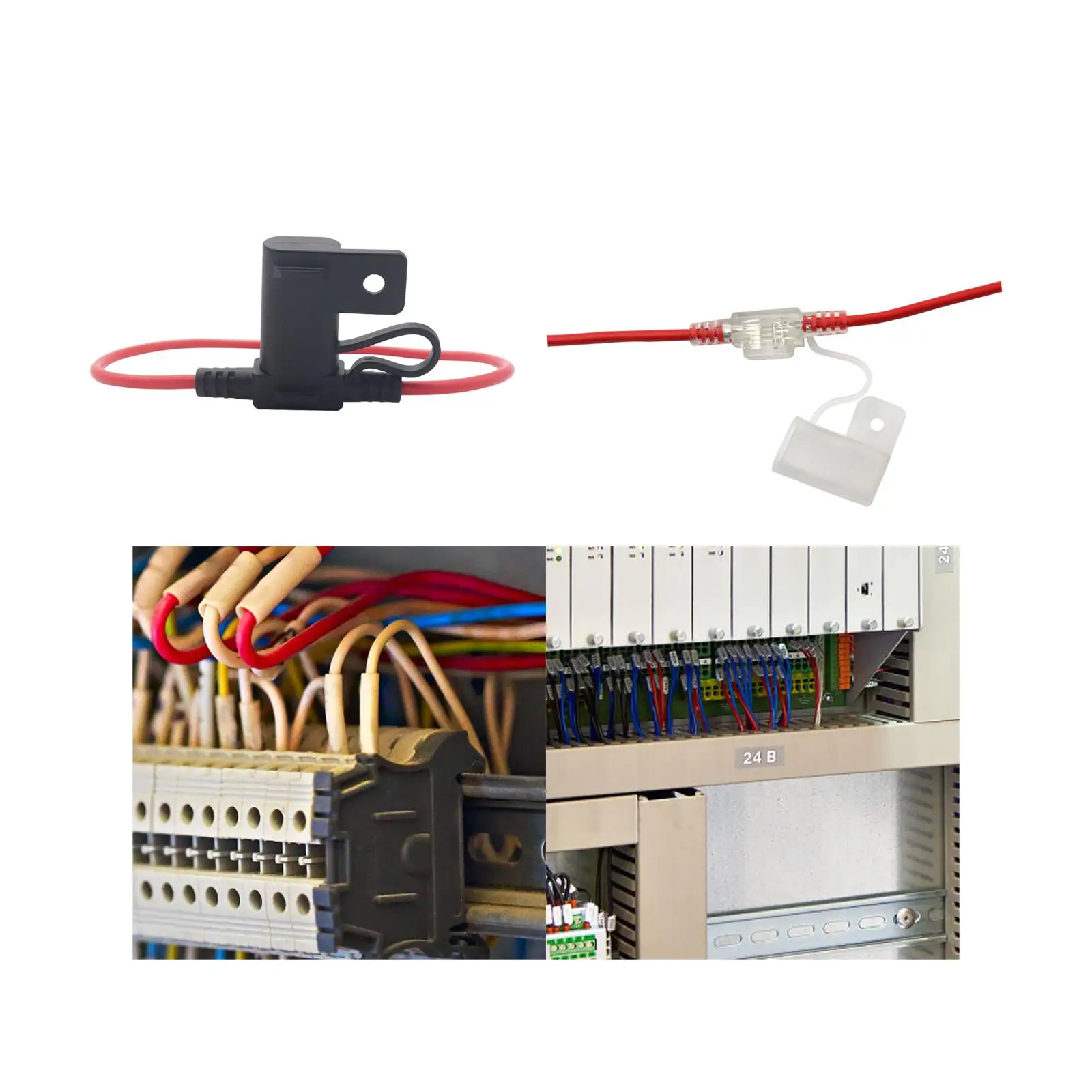 

Комплект: прочный автомобильный держатель предохранителей с крышкой для автомобилей, квадроциклов, мотоциклов и мотороллеров