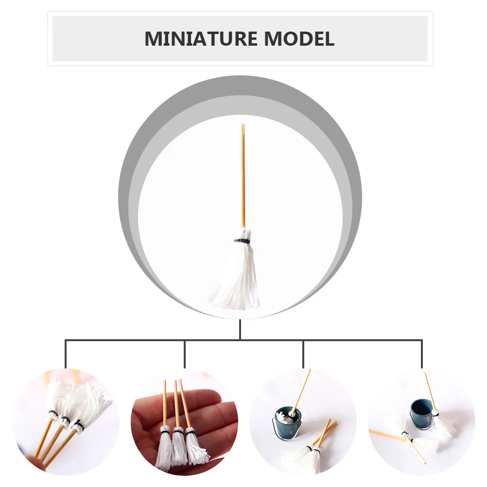 Mini scope per artigianato Mop Decorazioni per la casa Modello di pulizia Decora l'albero di loto in miniatura