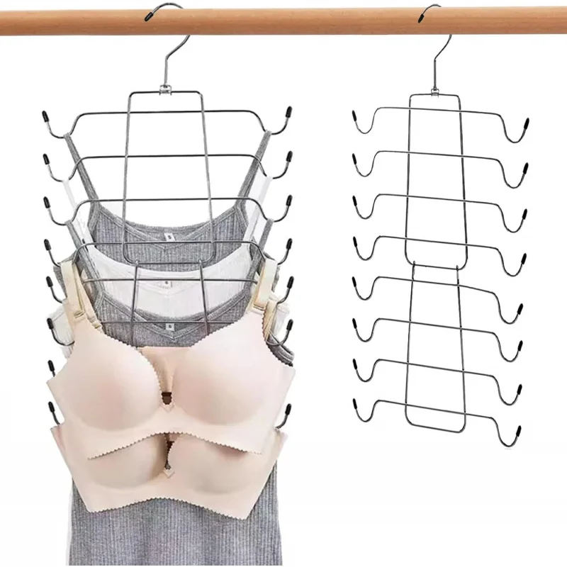 

【2Pcs 8-Tier Foldable Rack】Underwear & Socks Drying Rack, Space Saving Organizer for Closet, Laundry, Travel Storage