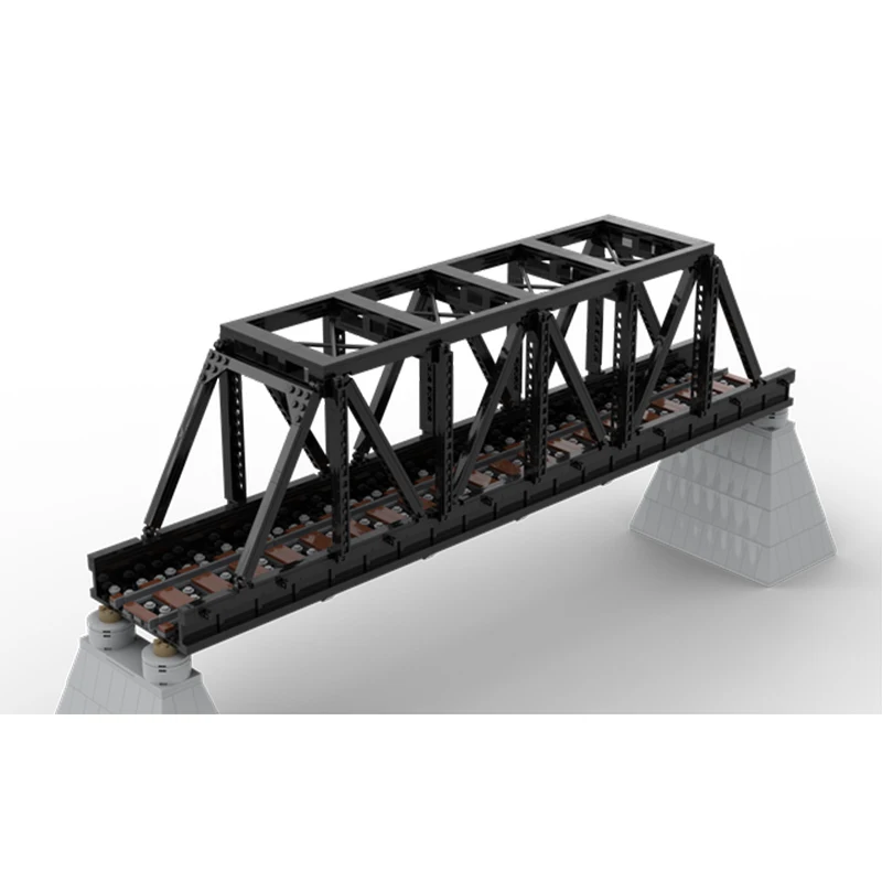 Bloques de construcción MOC para niños, puente ferroviario de juguete de ladrillos para armar armazón de hierro, ideal para regalo de Navidad, código 1224, compatible con 1224 piezas