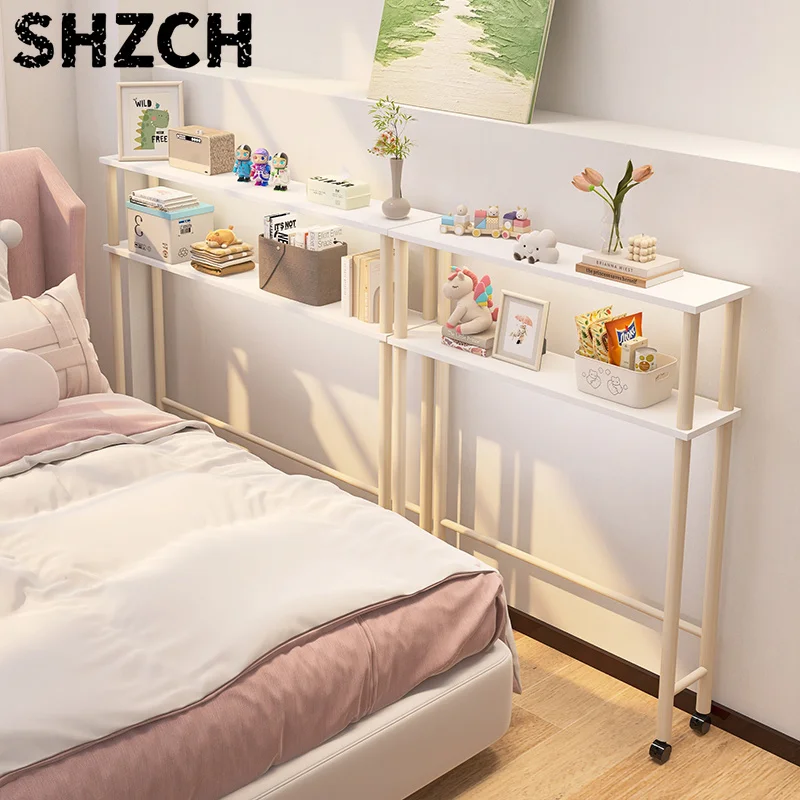 Narrow Bedside Gap Storage Rack, Slim Sofa Side Cabinet, Compact Storage for Bedroom, Space Long Organizer, Compact Bedside Shel