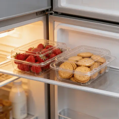Food Grade Clear Disposable Pastry Boxes 50 - Pack, Airtight Cake & Dessert Storage Containers | Commercial & Home Use