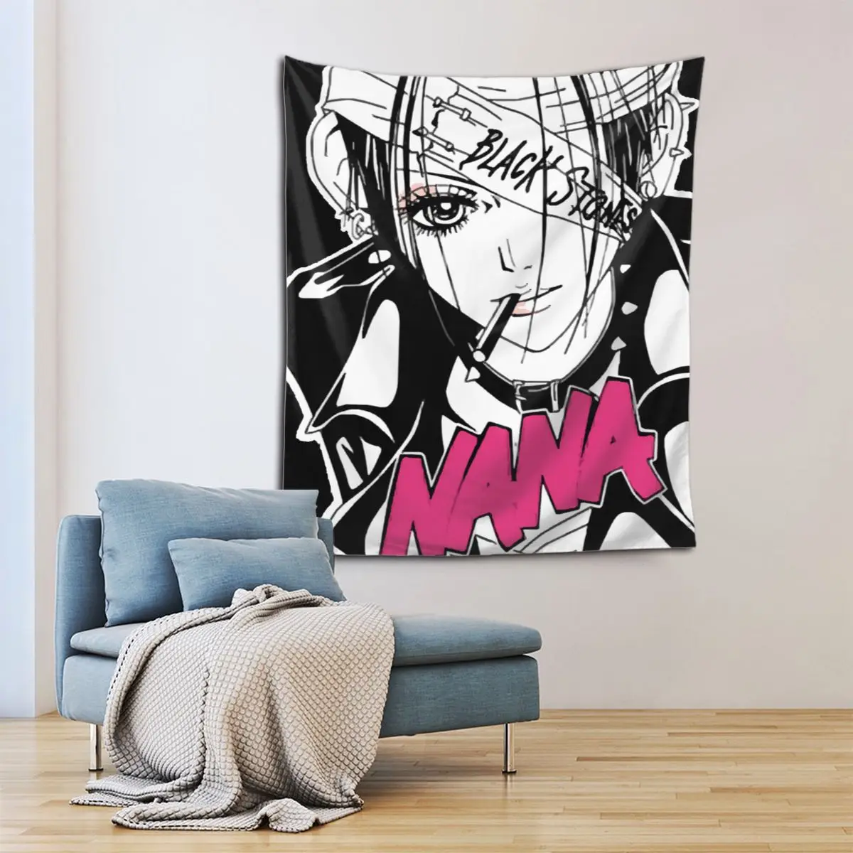 Nana Osaki Tapestry Wall Hanging Printed Polyester Wall Tapestry Anime Manga INS Decoration Dorm Decor Yoga Mat