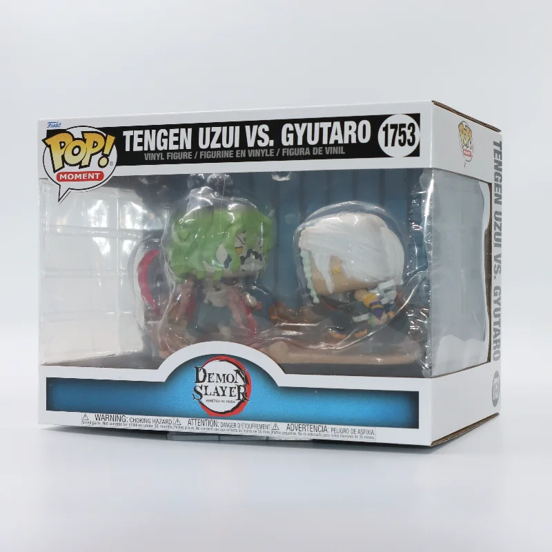 

Funko Pop Original Demon Slayer Фигурки аниме Moment Tengen Uzui vs.Gyutaro Виниловая фигурка Модель игрушки Детский подарок Статуя Кукла