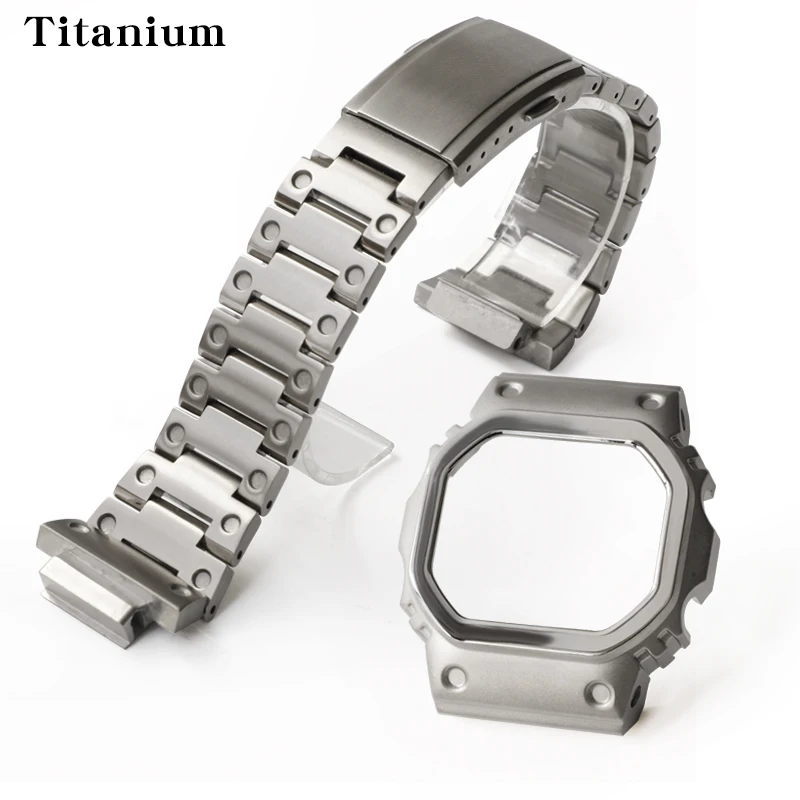 

DW5600 Mod Kit Титановый корпус часов Браслет подходит для DW-5600 GW-B5600 GB-5600 GW-M5610 G-5600 GW-S5600 Замена деталей часов