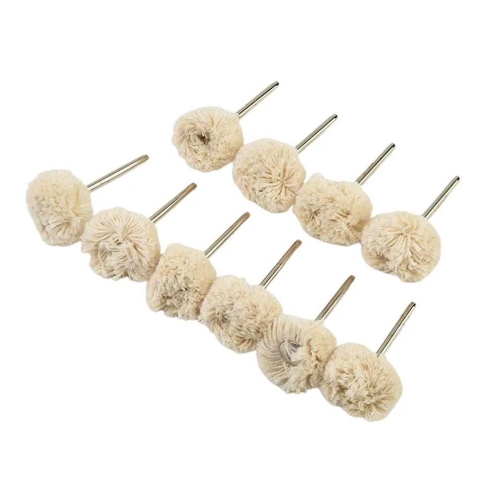High Quality Polishing Wheels Polish Wheel Set Suitable For Grinding Machine 1 Inch Wool 10 Pieces Wool + Metal For Rotary Tool