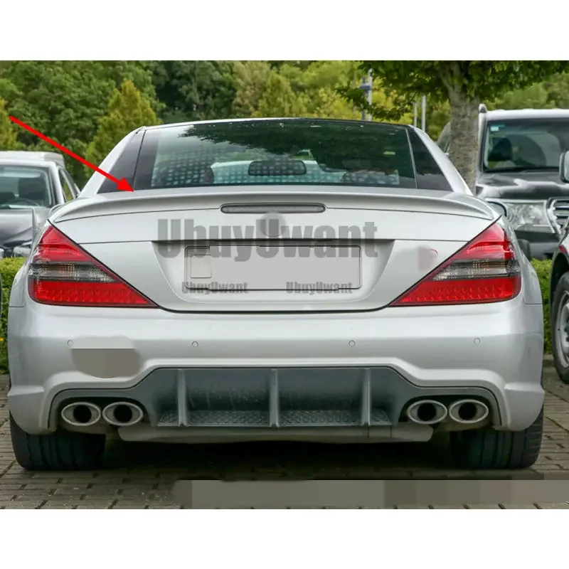 

Carbon fiber back trunk spoiler rear boot lip spoiler wing rear spoiler wing for Mercedes-Benz SL Class R230