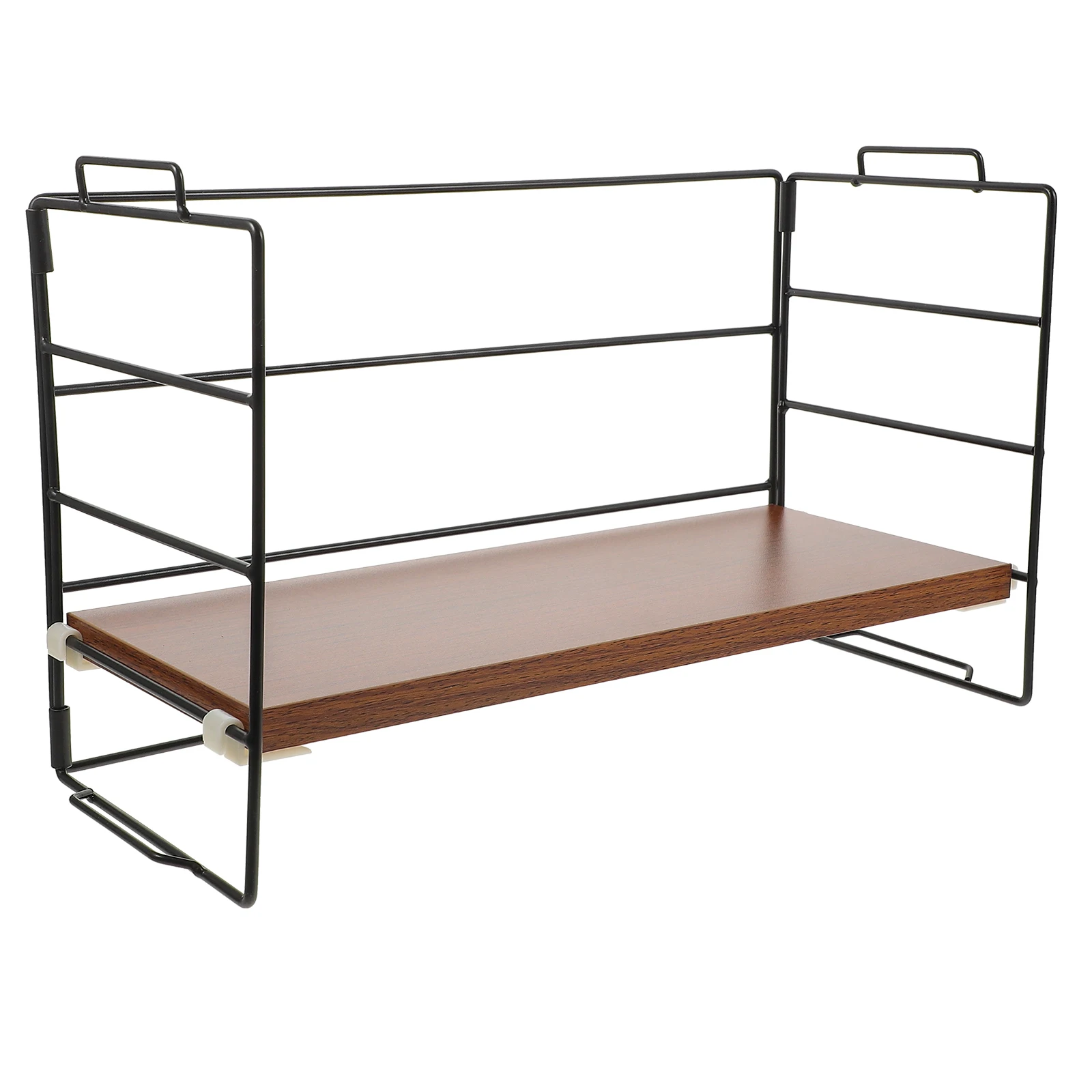 منظم رف تخزين سطح المكتب من الحديد الخشبي لمكتب المنزل وحامل الملفات بسعة كبيرة وسطح أملس ومتعدد الأغراض #6