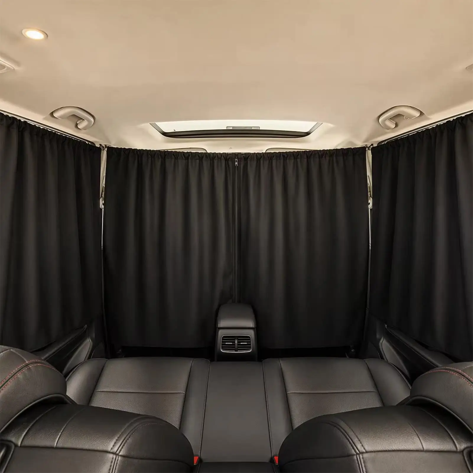 Car Curtains Window 3 Pieces Light Blocking Sunshades Divider Blackout Travel Truck Van Kids Outdoor Camping Nap Sleeping