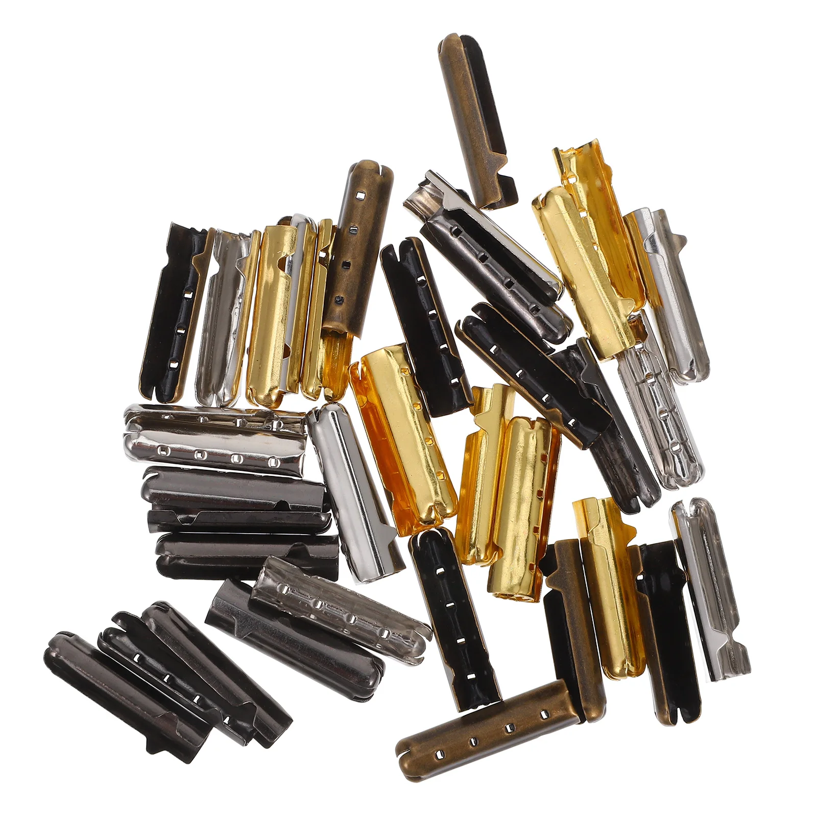 40pcs Shoe Lace Tips Metal Shoelace Ends For Diy Footwear Accessories Cord Ends Lanyard Fastener Drawstring Caps Replacement