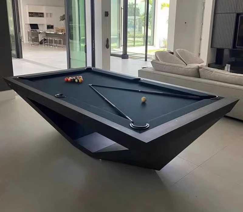 creates American pool tables, fancy nine-ball tables, and black eight-ball tables