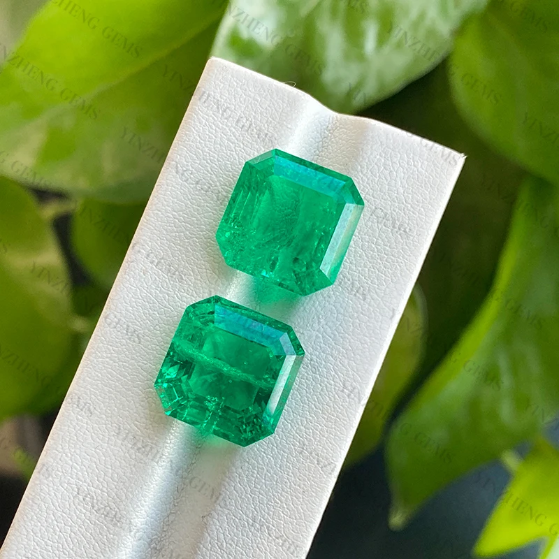 YinZheng Hydrothermal Colombia Emerald Asscher&Heart&Round&Cushion Shape Emerald Lab Grown With Selectable Certificate