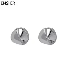 ENSHIR Geometric Triangle Hoop Earrings for Women Unique Design Golden Silver Color Huggies pendientes aretes