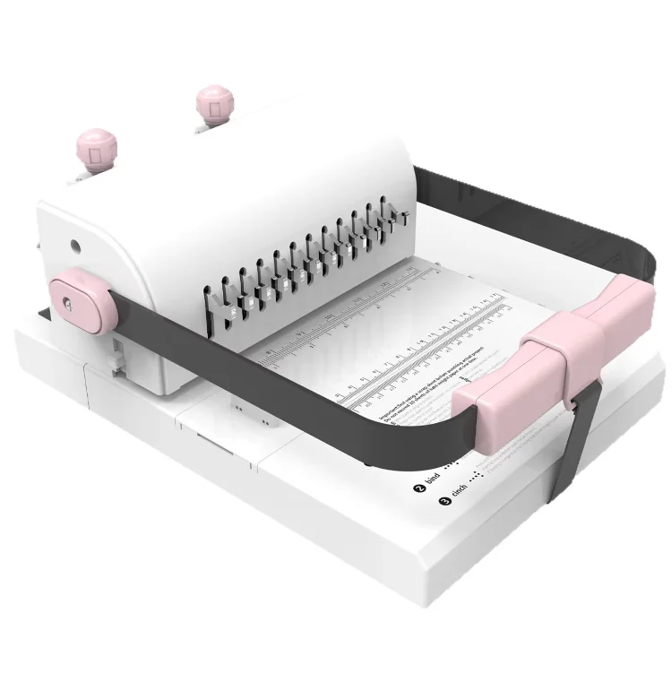 آلة تجليد المشط اليدوي للأطفال والمكاتب آلة ثقب شفرة السكين ذات 12 فتحة DIY دفتر الملاحظات