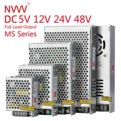 NVVV MS Series Small Size Switching Power Supply 5V 12V Power Supply 24V 15-350W 110/220V AC-DC Voltage Stabilizer Transformer