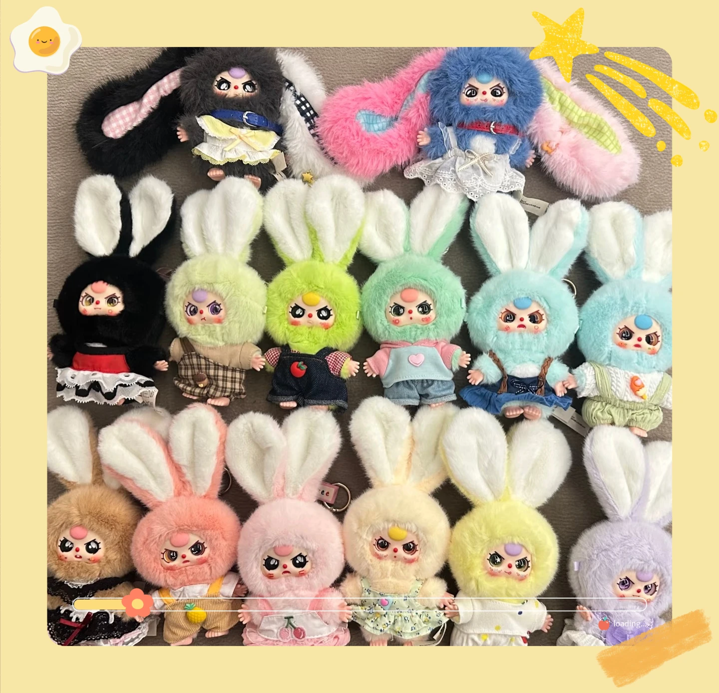 

Baby Three Miniature Bunny V3 Plush Blind Box Limited Edition Mystery Gift with Small Flower Pendant Cute Collectible Toy