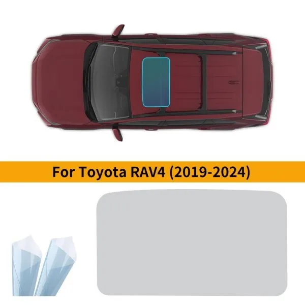 For Toyota RAV4 5th Gen XLE 2019-2024 TPU PPF Car Sunroof Insulation Film Ice Armor Protection Resistant Car Sunroof Stickers